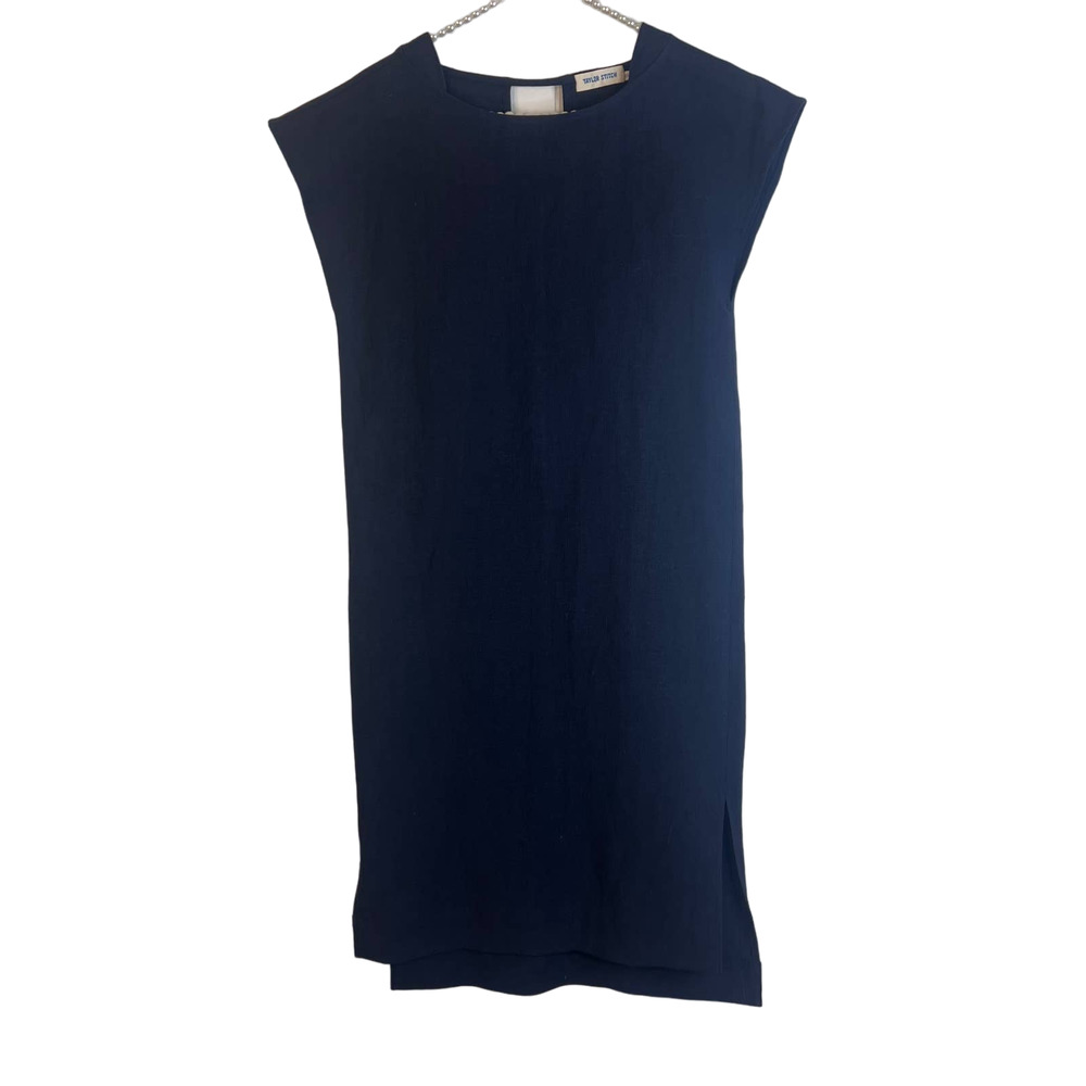 Taylor Stitch Loma Dress in Navy Blue Linen SZ XS